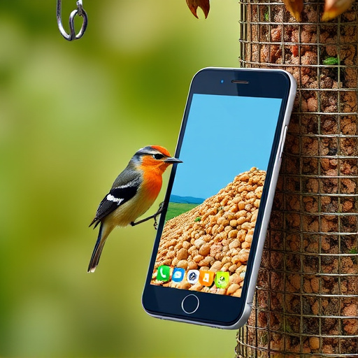 Mobile phone browsing bird seed deals