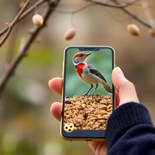 Mobile phone browsing bird seed deals