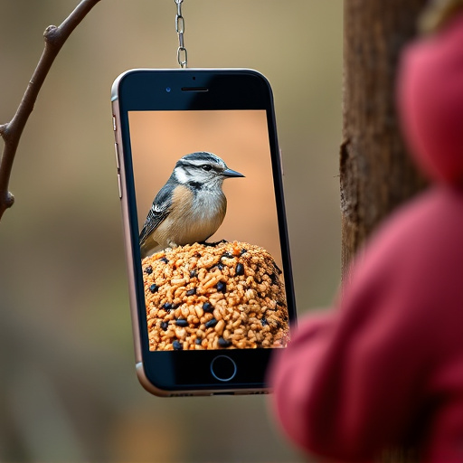Mobile phone browsing bird seed deals