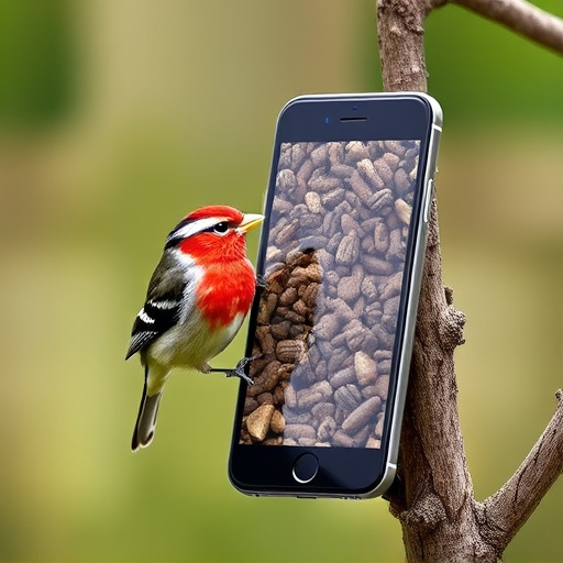 Mobile phone browsing bird seed deals