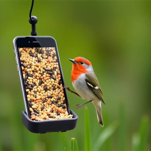 Mobile phone browsing bird seed deals