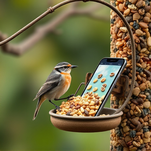 Mobile phone browsing bird seed deals