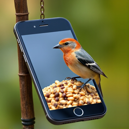 Mobile phone browsing bird seed deals