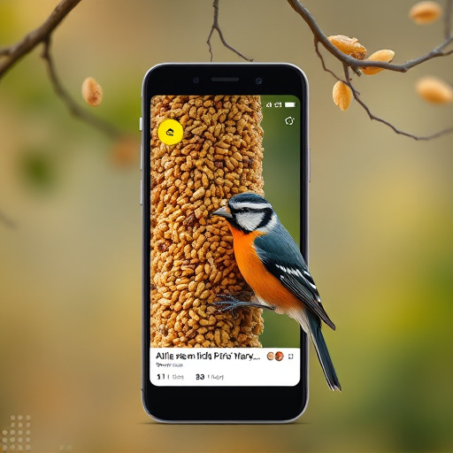 Mobile phone browsing bird seed deals