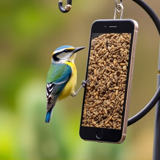 Mobile phone browsing bird seed deals