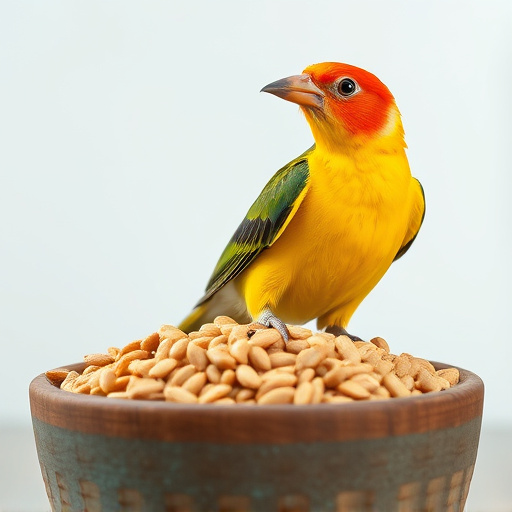 Natural bird food excluding wheat grains