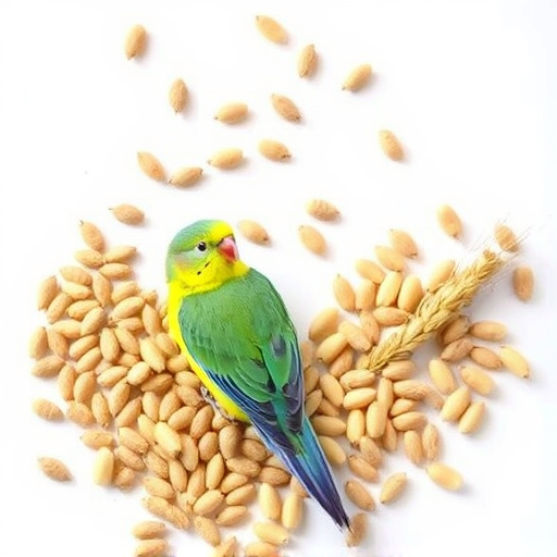Natural bird food excluding wheat grains