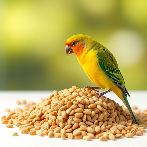 Natural bird food excluding wheat grains