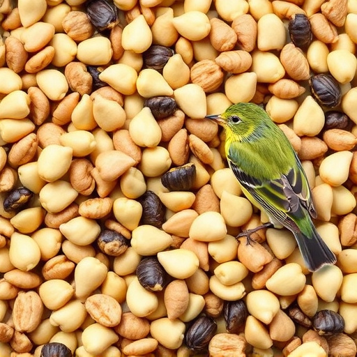 Natural bird food mix with sunflower hearts