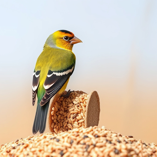 Natural bird seed without wheat grains