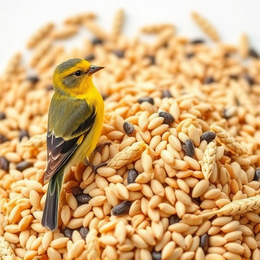 Natural bird seed without wheat grains