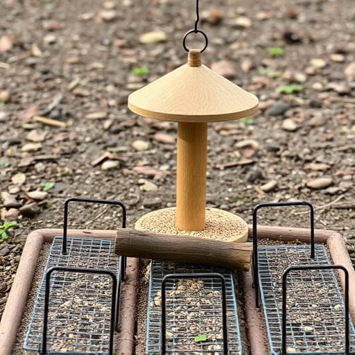 Natural ground feeding station for birds