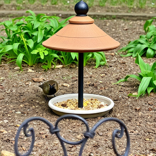 Natural ground feeding station for birds