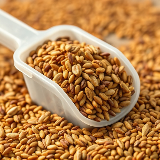 Niger seed in a plastic scoop