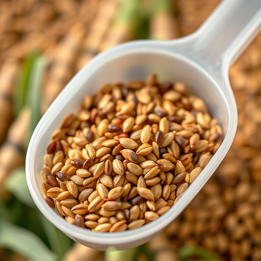 Niger seed in a plastic scoop