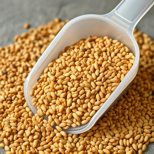 Niger seed in a plastic scoop