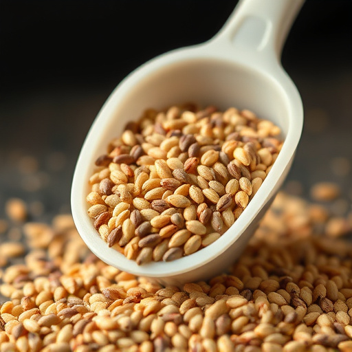 Niger seed in a plastic scoop