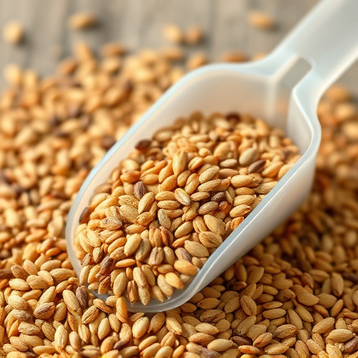 Niger seed in a plastic scoop