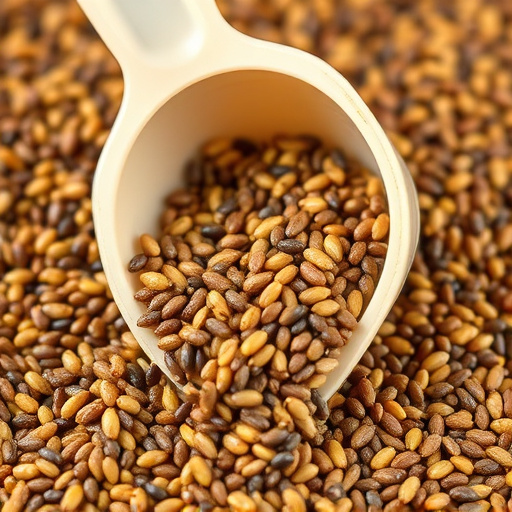 Niger seed in a plastic scoop