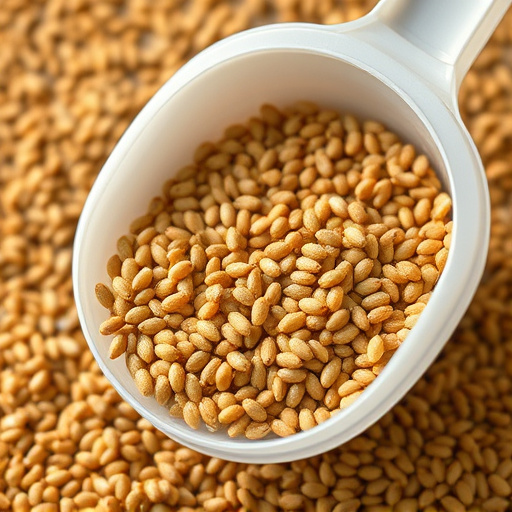 Niger seed in a plastic scoop