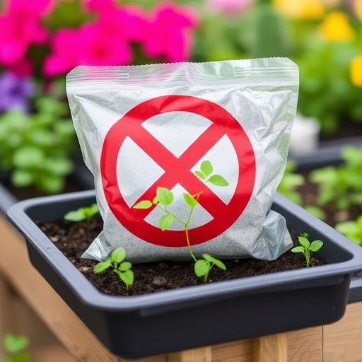 No-grow seed mix on garden tray