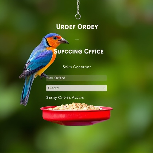 Online order confirmation for bird feed