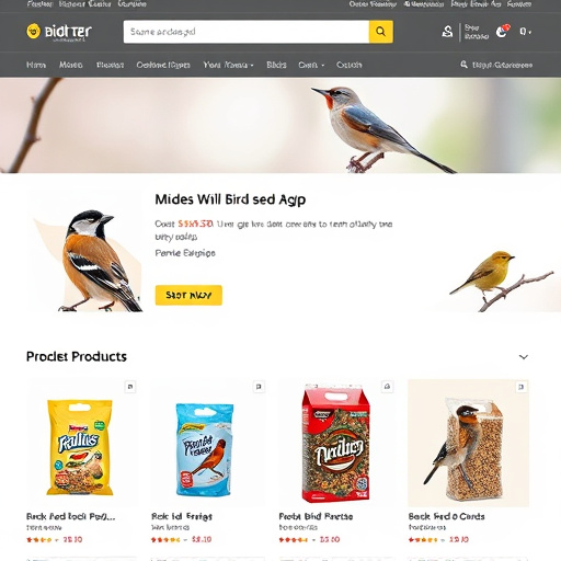 Online store bird seed product page