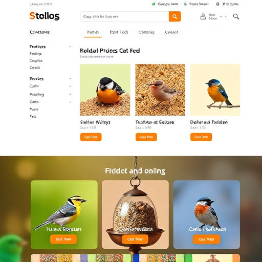Online store bird seed product page