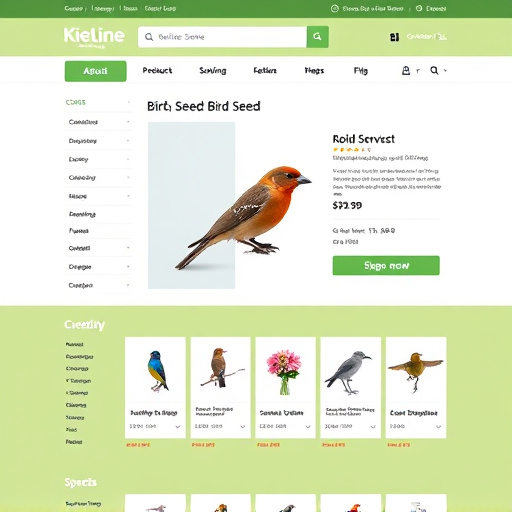 Online store bird seed product page