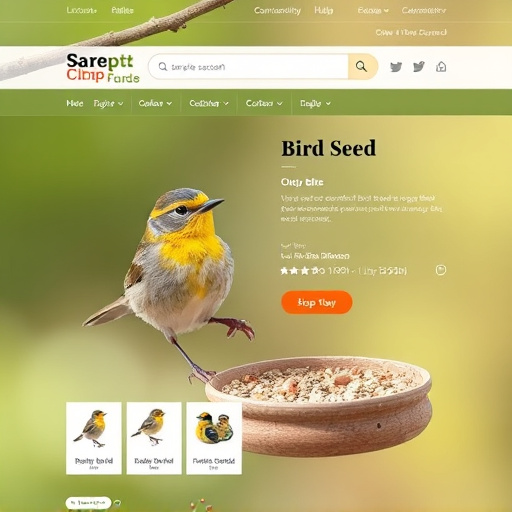 Online store bird seed product page