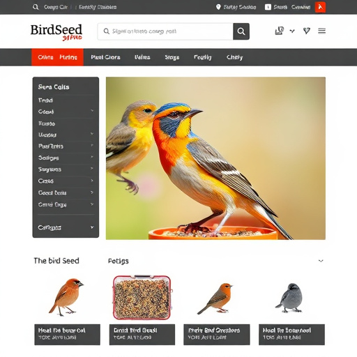 Online store bird seed product page