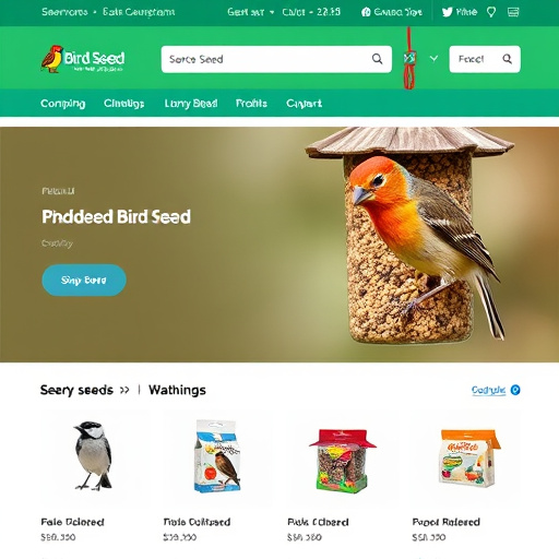 Online store bird seed product page