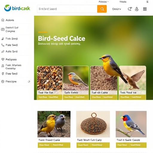 Online store page showing bird seed options