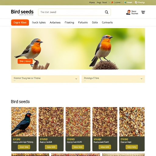 Online store page showing bird seed options