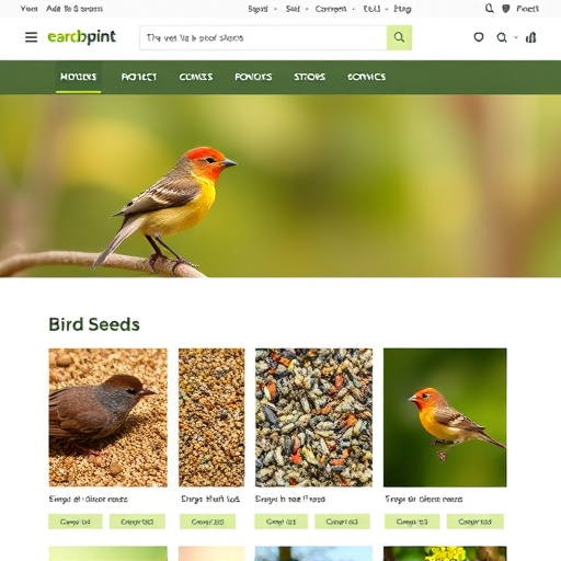 Online store page showing bird seed options