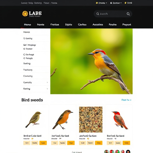 Online store page showing bird seed options
