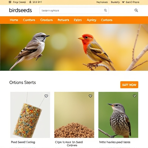 Online store page showing bird seed options