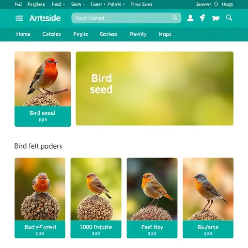 Online store page showing bird seed options
