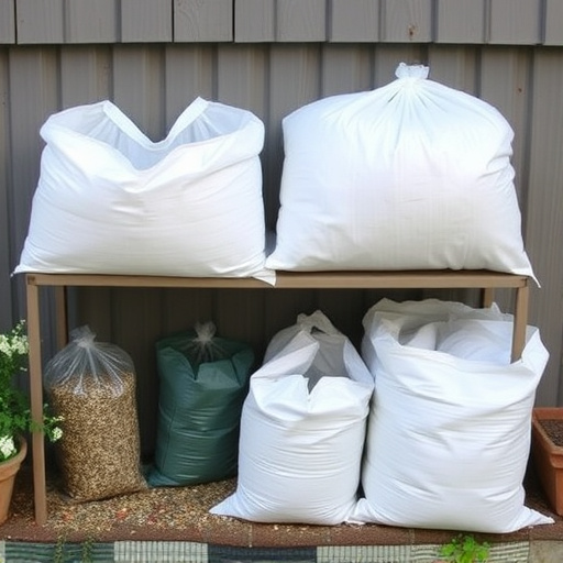 Outdoor storage of bird seed bags