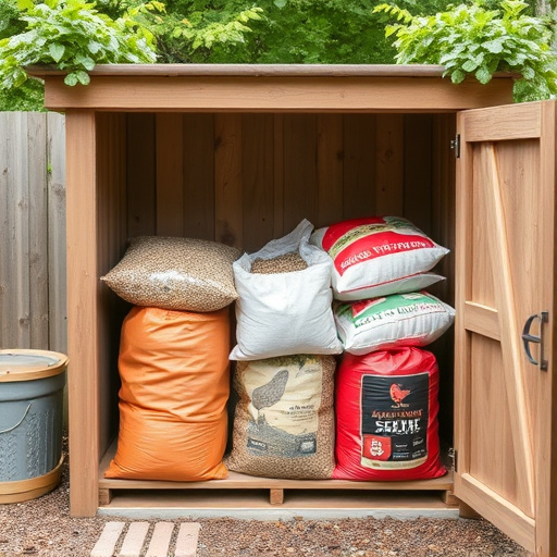 Outdoor storage of bird seed bags