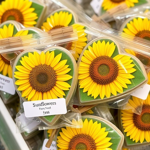 Packaged sunflower hearts with label visible