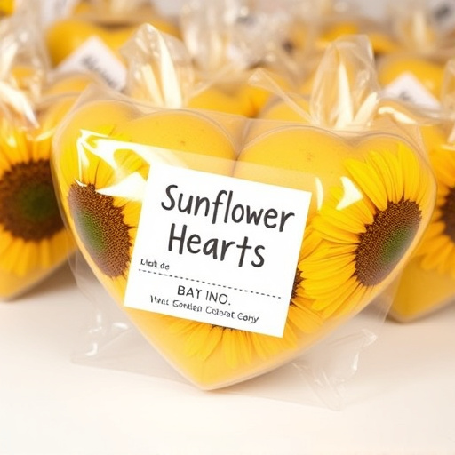 Packaged sunflower hearts with label visible