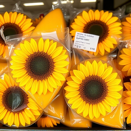 Packaged sunflower hearts with label visible