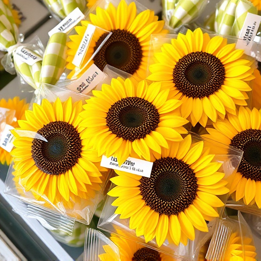 Packaged sunflower hearts with label visible