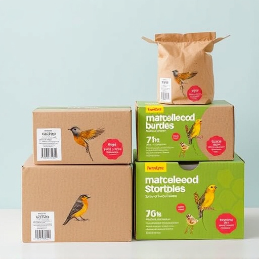Packed boxes of bird food subscription