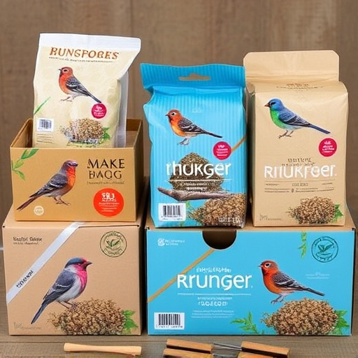 Packed boxes of bird food subscription