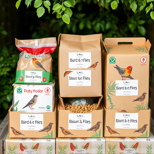 Packed boxes of bird food subscription