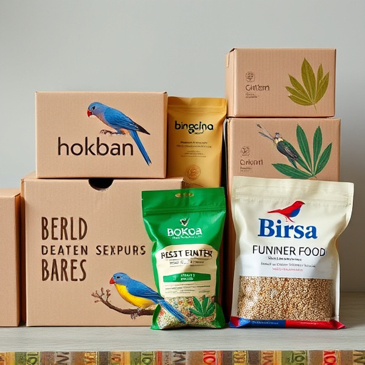 Packed boxes of bird food subscription