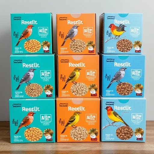 Packed boxes of bird food subscription