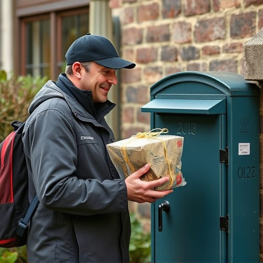 Postman delivering wild bird food parcel